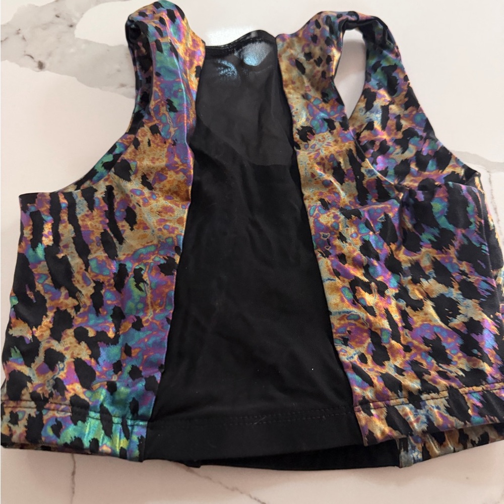 Colorful Abstract Crop Top - Picture 2 of 2
